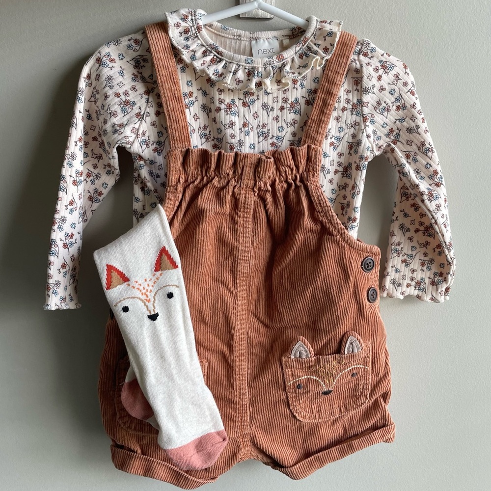 NEXT UK - 3 piece Overalls 9-12 mnts